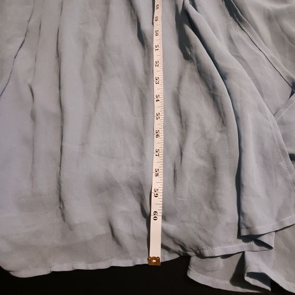 NEW Lulus Heavenly Hues Light Blue Maxi Dress XL High Slit Plunging Double V - Picture 14 of 14